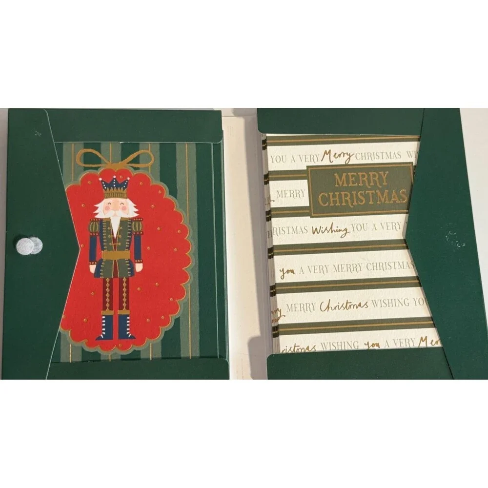 Ling Design Luxury Nutcracker Merry Christmas Cards 2 Different Designs 16 Cards